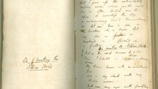 The manuscript of the poem Humphry Davy wrote