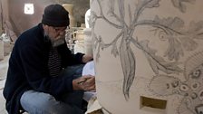 Roger Law working at the Jingdezhen porcelain city