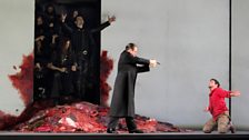 Krystian Adam as the High Priest, Matthew Polenzani as Idomeneo and Franco Fagioli as Idamante