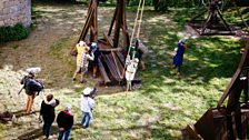 Backstage with the trebuchet