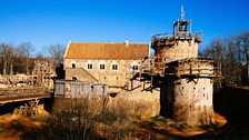 Guedelon Castle in the morning