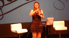 Phone answerer Anna Perrott once again showed off her trumpet skills at this year's show!