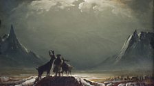 Peder Balke - Landscape from Finnmark with Sámi and Reindee, about 1850