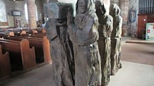 The Journey sculpture in St Mary's on Holy Island