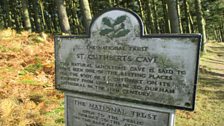 St Cuthberts Cave sign