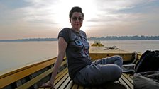 Sue Perkins on the Mekong River