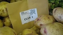 Clue two was hidden among some potatoes at Tattersett