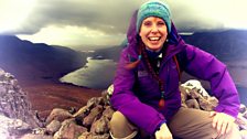 Laura on Stac Pollaidh