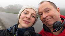 Kirsteen and Navigator Ian at the starting point in Barroway Drove