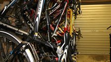 Just a few of Anne and John's selection of bicycles