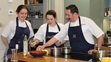 Neven with his team, Claire and Olivia