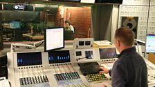 Olivia Coleman in a studio in Broadcasting House, London