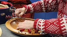 Sounding Bowl being tuned