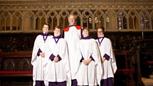 David Flood with Cathedral Choristers