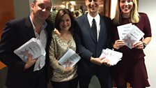 John Darvall, Lucy Tegg, Steve Yabsley and Laura Rawlings before the concert