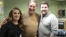 Michael Ball and Sam Bailey with Sir Terry