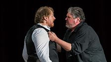 Iain Paterson as Kurwenal and Stephen Gould as Tristan