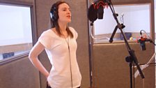 Alice Jones recording Scarborough Fair vocals for the CD at the studio