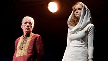 Garry Cooper as Priam with Lily Cole as Helen