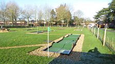 Sophie made it to the treasure location, the Crazy Golf course at Eaton Park, with less than two minutes to go!