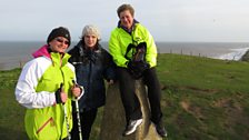 Kirsteen had to meet members of North Norfolk Coastal Fitness at the top of Beeston Bump to find clue four!