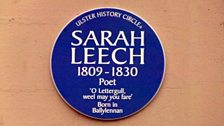 The plaque to Sarah Leech