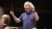 Simon Rattle rehearses the LSO at the Barbican