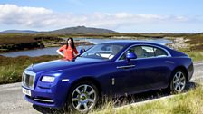 Tha Linda a’ gabhail cuairt anns an Rolls Royce Wraith