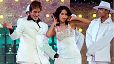 Here, he is seen shaking a leg with actress Mallika Sherawat.