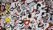 Jean Dubuffet, Offres galantes, January 27, 1967, vinyl on canvas, No. 27333, Photograph courtesy Pace Gallery