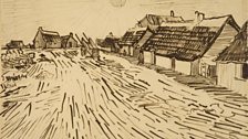 Vincent van Gogh: Houses in the sun in Les-Saintes-Marie-de-la-Mer, 1888, drawing, 30.5 x 47.2 cm