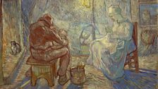 Vincent van Gogh: Evening (after Jean -François Millet), 1889, Oil on canvas, 74.2 x 93 cm