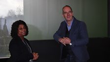 Filming Kevin McCloud interviewing Doreen Lawrence