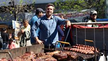 John Torode at an asado in Buenos Aires