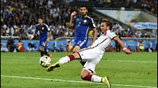 Mario Gotze lines up to score the winning goal