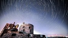 Star Trails over Calshot Castle