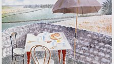 Tea at Furlongs, watercolour, 1939