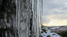 Ice waterfall up on the Campsies