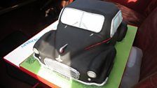 Kirsteen and Ian were very impressed with this Morris Minor cake!