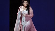 Hibla Gerzmava as Antonia in Offenbach's "Les Contes d’Hoffmann."