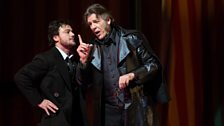 Vittorio Grigolo in the title role and Thomas Hampson as Lindorf in Offenbach's "Les Contes d’Hoffmann."