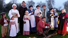 Michael Wood and Tudor re-enactors