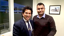 Nikesh Rughani with Sachin Tendulkar