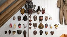 Masks from the collection of Peter Blake