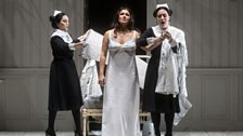 Anna Netrebko (centre) in the title role of Tchaikovsky's Iolanta.