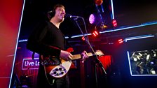 George Ezra performs in the Live Lounge