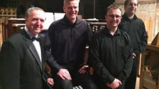 Battle of the Organs, Chester Cathedral  (l-r): Nigel Ogden, Philip Rushforth, Geoffrey Woollatt, Benjamin Chewter