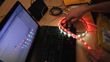 Programming light strips at the 6 Music hack day