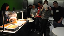 The food arrives at the 6 Music hack day