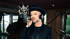 Boy George recording his vocal in Spain